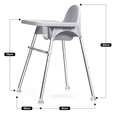 Teknum - High Chair With Removable Tray - Grey